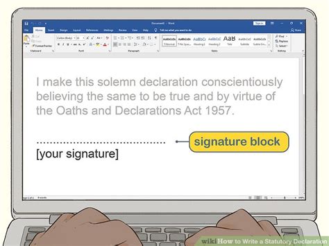 statuatory declaration|Simple Ways to Write a Statutory Declaration: 14 Steps .